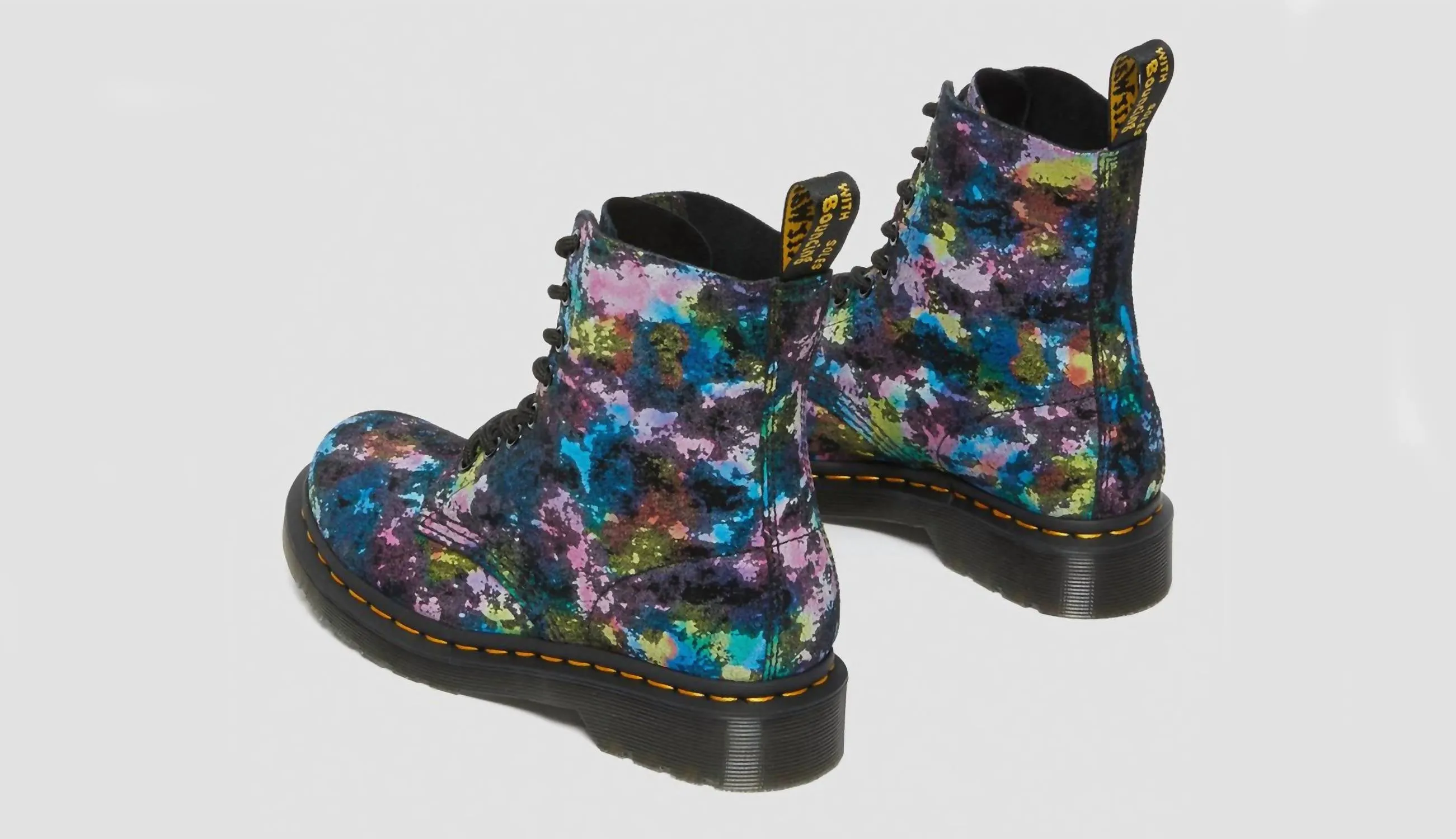 1460 Pascal Tutti Fruity Suede In Black Multi Suede