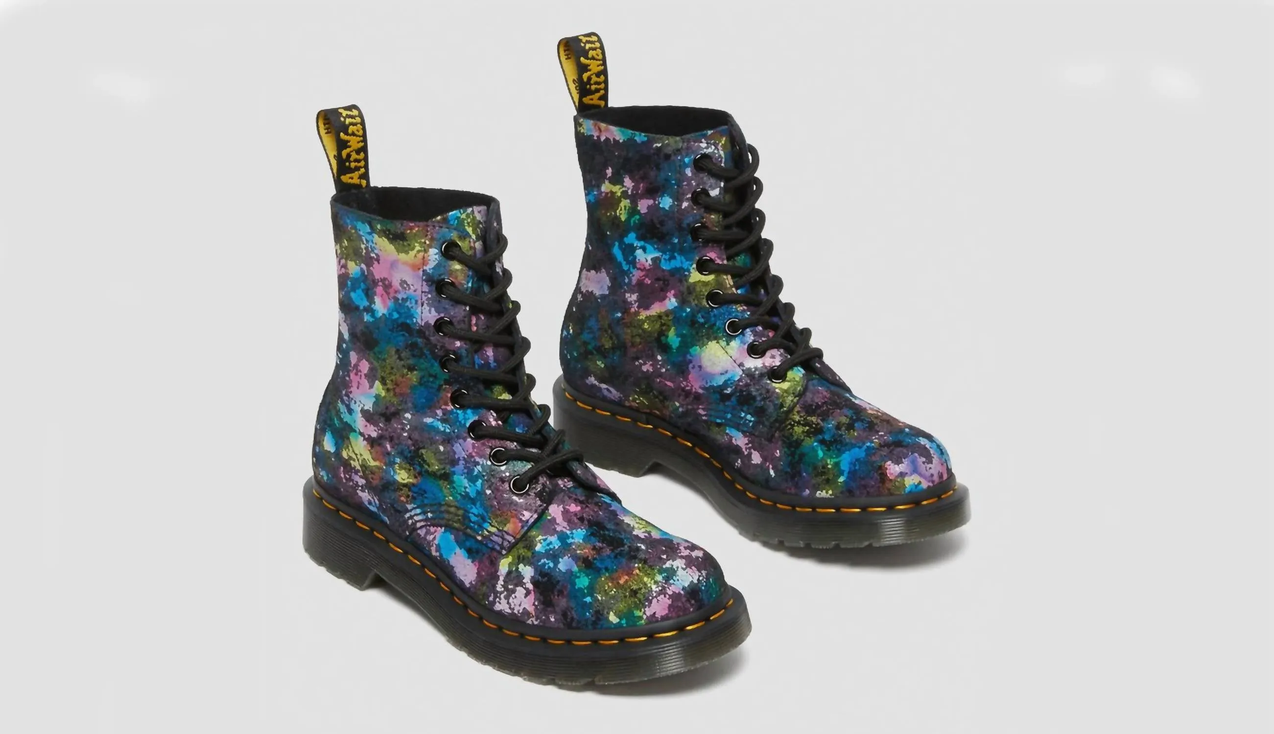 1460 Pascal Tutti Fruity Suede In Black Multi Suede