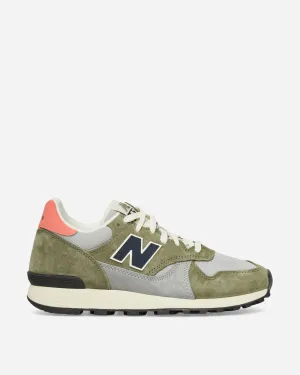 475 Sneakers Dark Olivine / Raincloud / Drift Red
