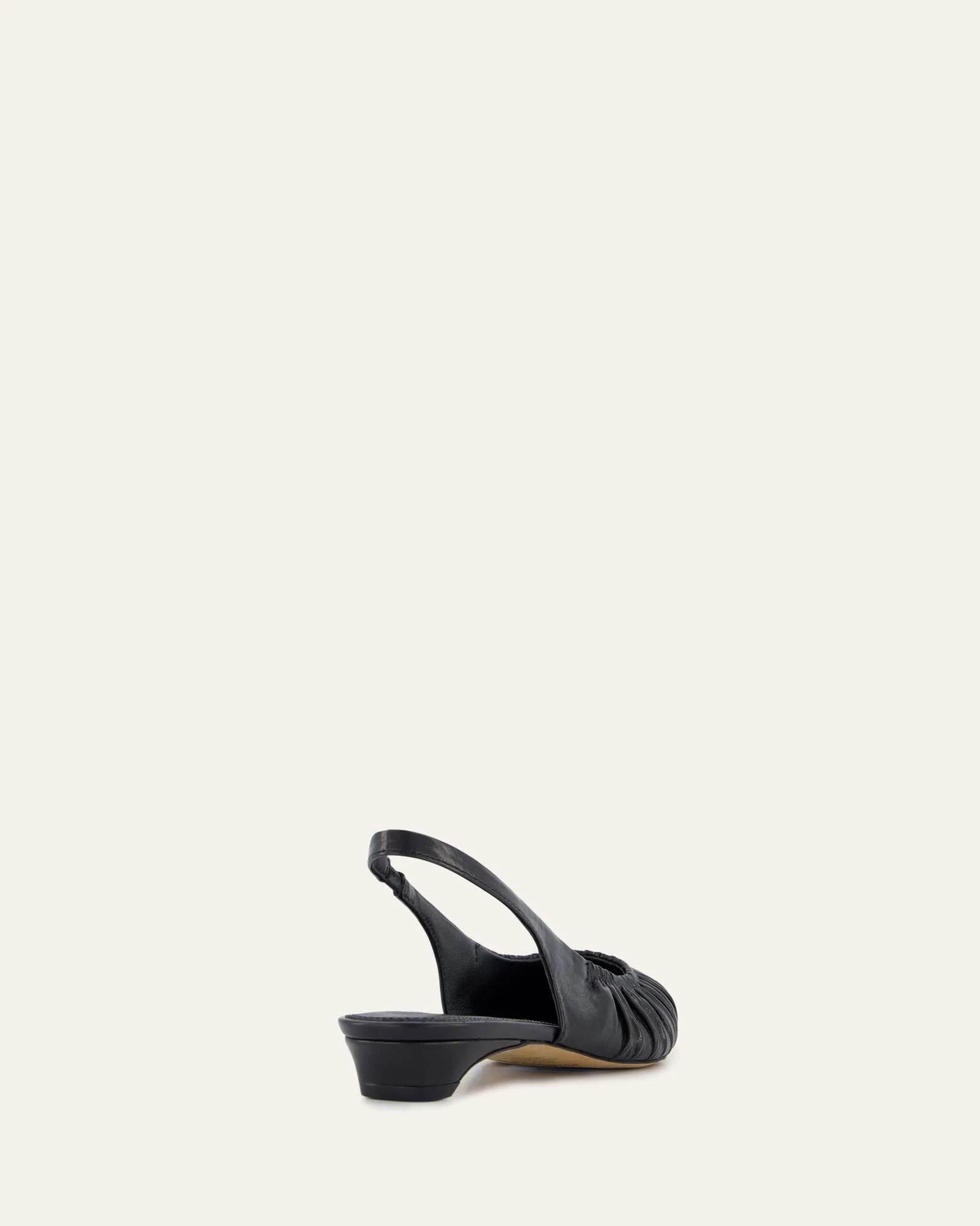 ADALINE DRESS FLATS BLACK LEATHER
