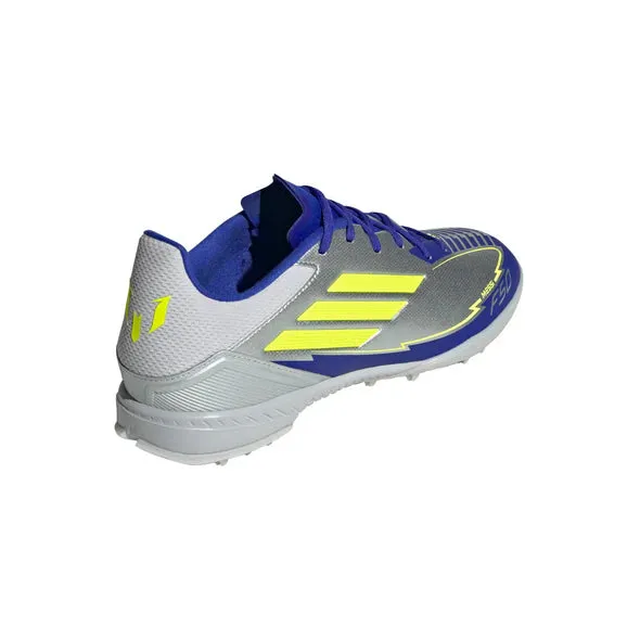 adidas F50 League MESSI TF Turf Junior - Silver / Blue / Neon