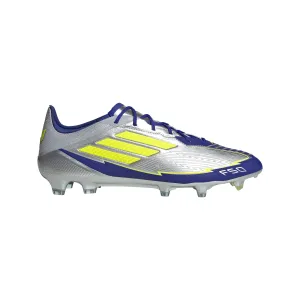 adidas F50 Messi Elite FG Firm Ground - Silver / Blue/ Neon