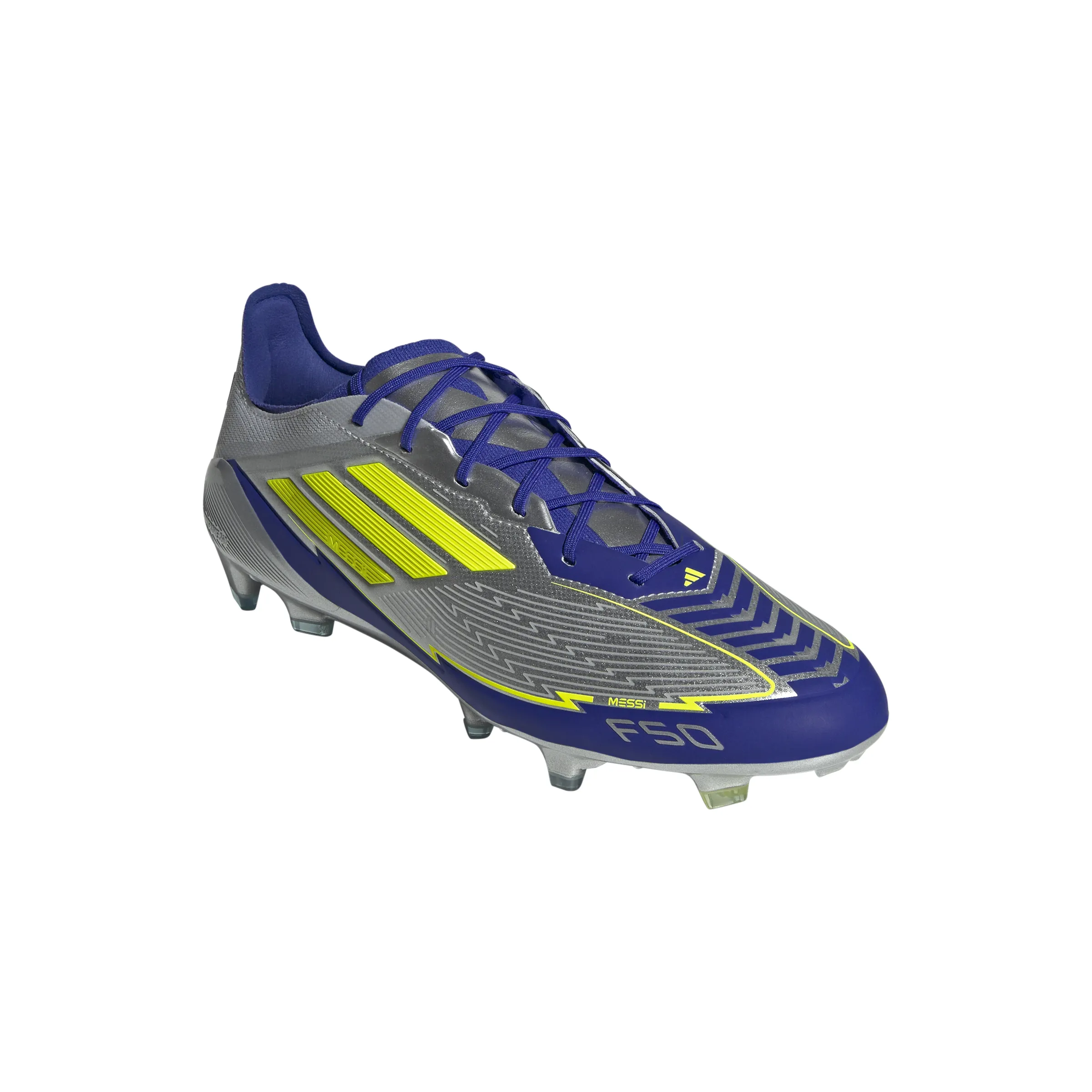 adidas F50 Messi Elite FG Firm Ground - Silver / Blue/ Neon