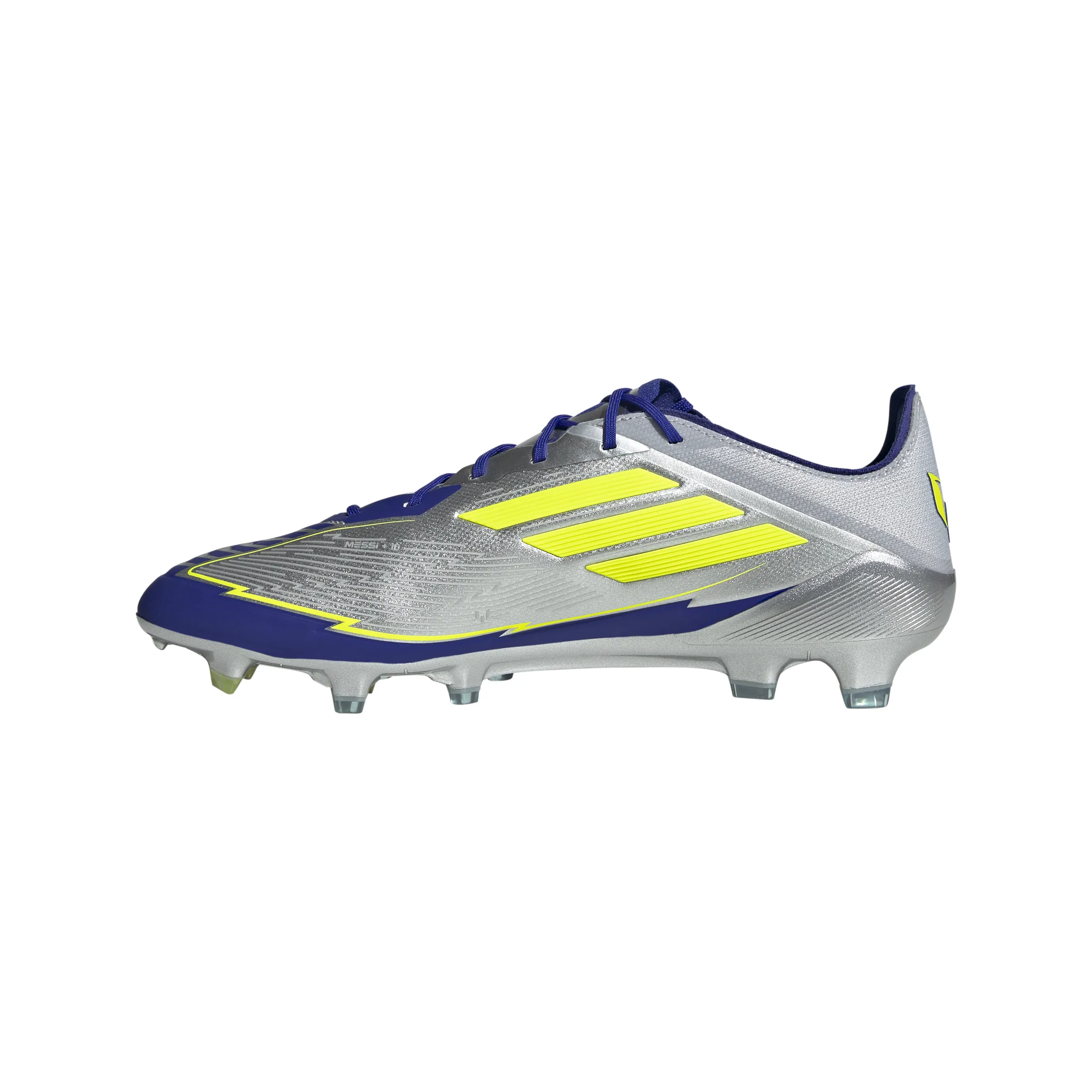 adidas F50 Messi Elite FG Firm Ground - Silver / Blue/ Neon