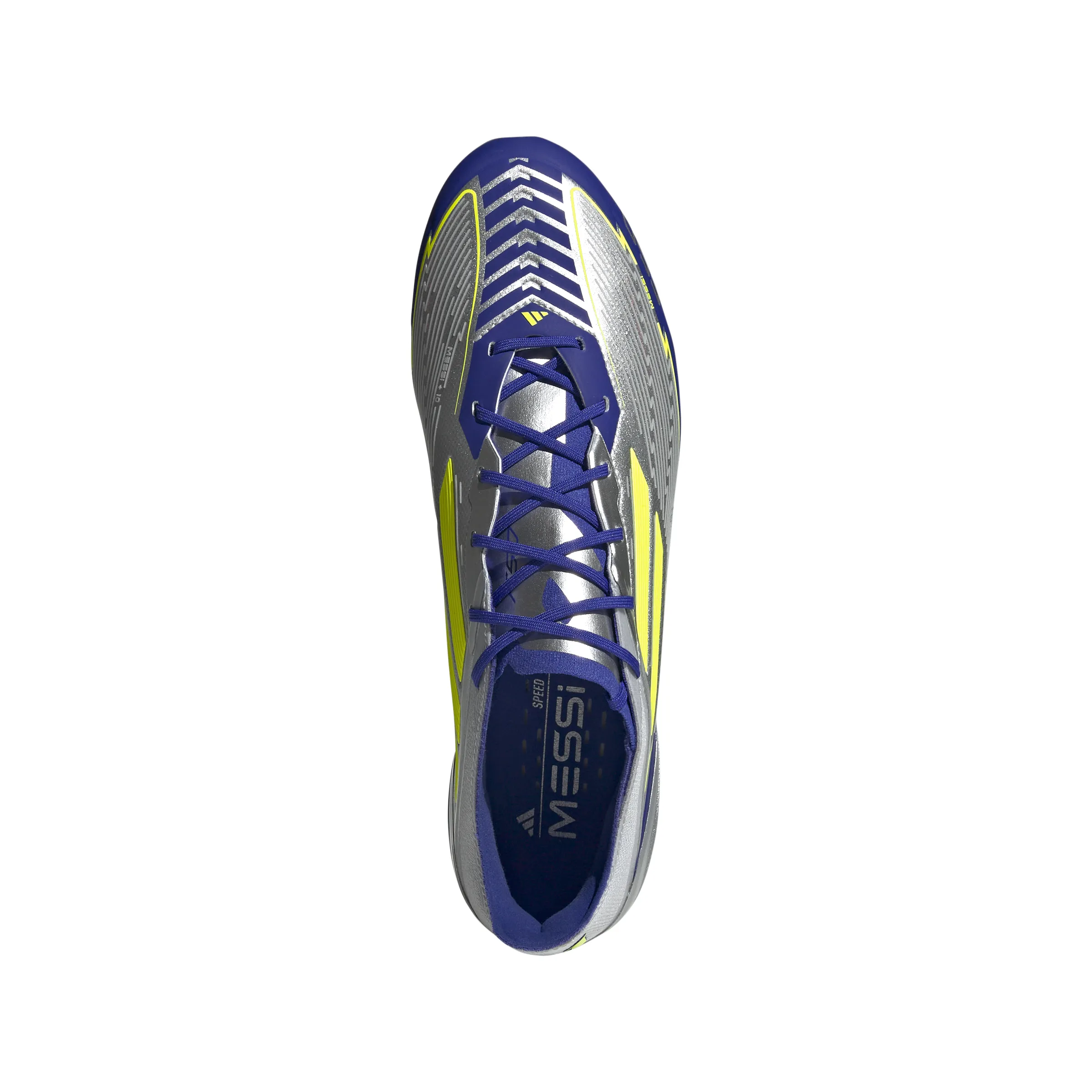 adidas F50 Messi Elite FG Firm Ground - Silver / Blue/ Neon