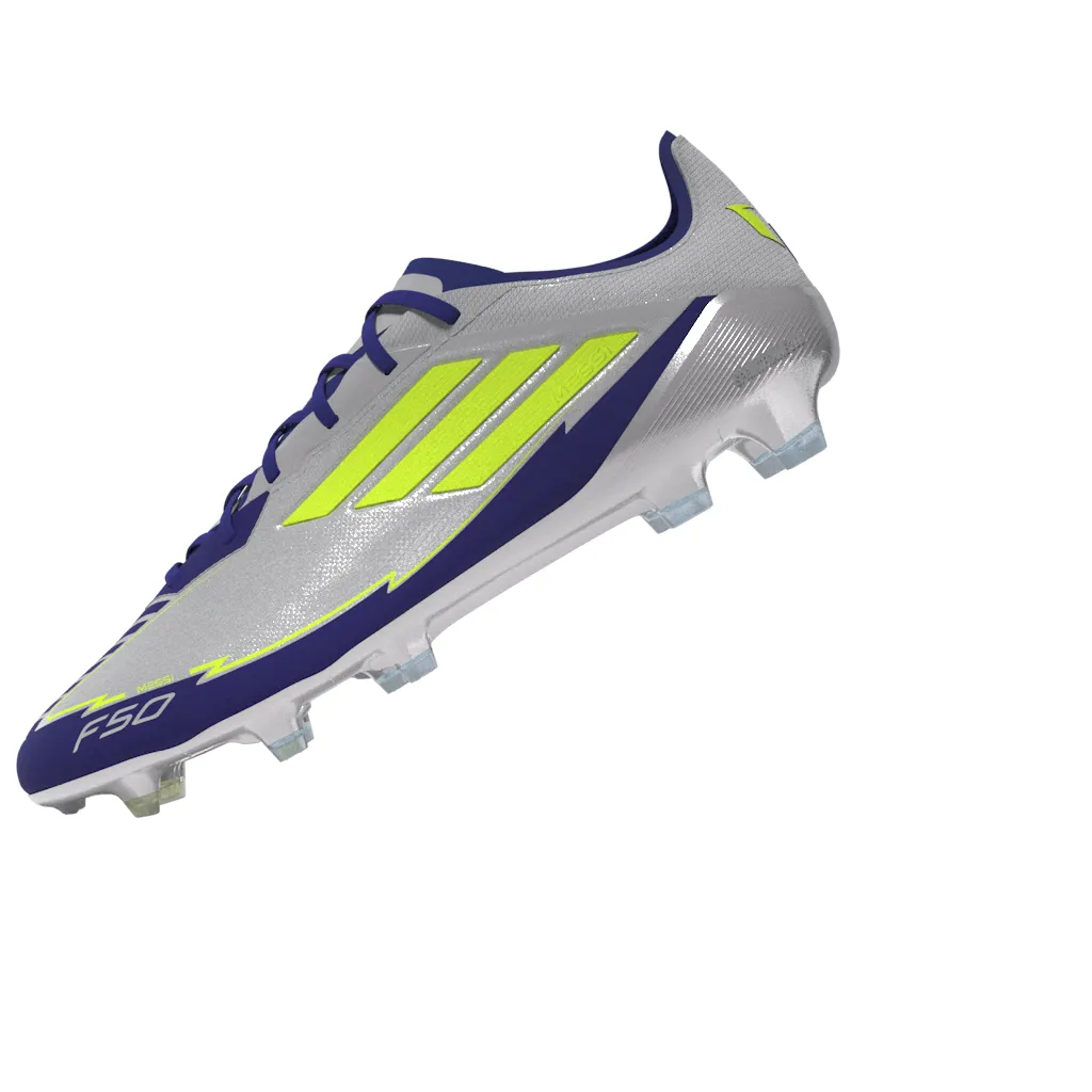 adidas F50 Messi Elite FG Firm Ground - Silver / Blue/ Neon