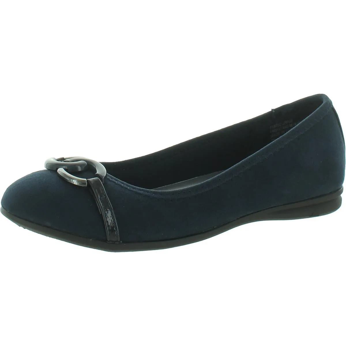 Amandaa Womens Buckle Faux Suede Ballet Flats