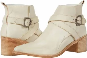 Back Loop Ankle Boot In Bone