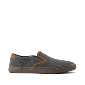 Baja Dark Grey Heritage Canvas Slip On Sneaker