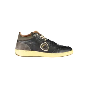 Blauer Sleek  Lace-Up Sneakers with Contrast Men's Details