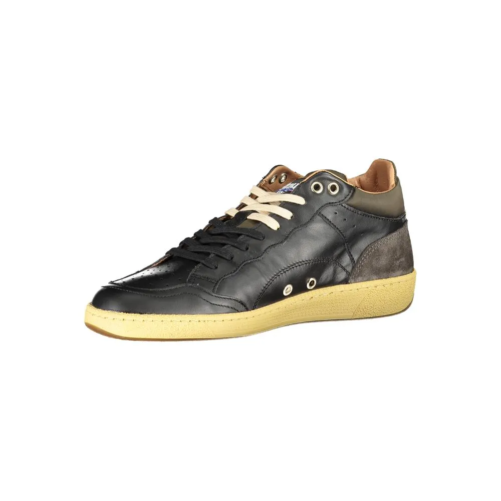 Blauer Sleek  Lace-Up Sneakers with Contrast Men's Details