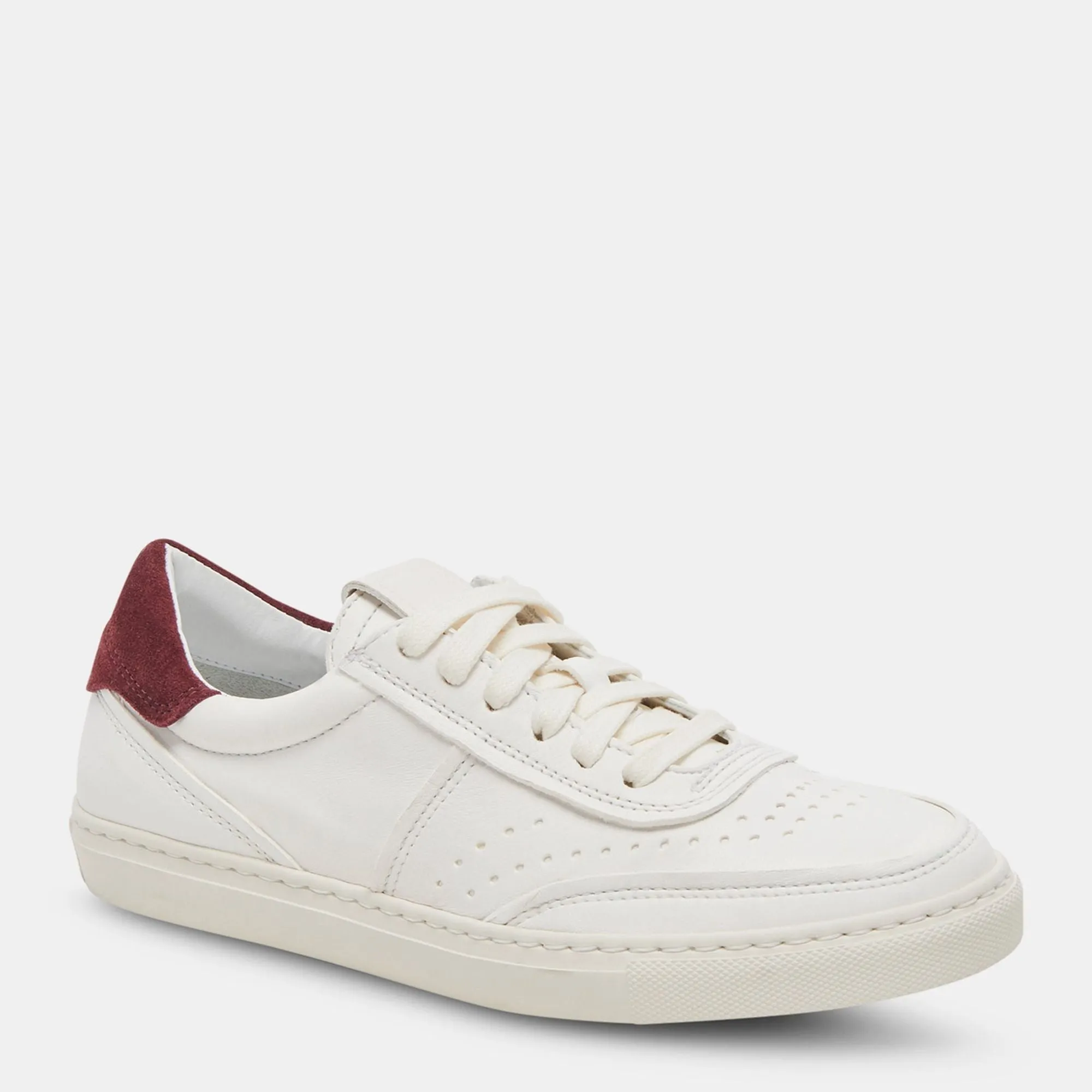 BODEN SNEAKERS WHITE MAROON LEATHER