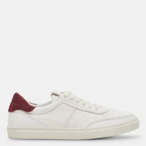 BODEN SNEAKERS WHITE MAROON LEATHER