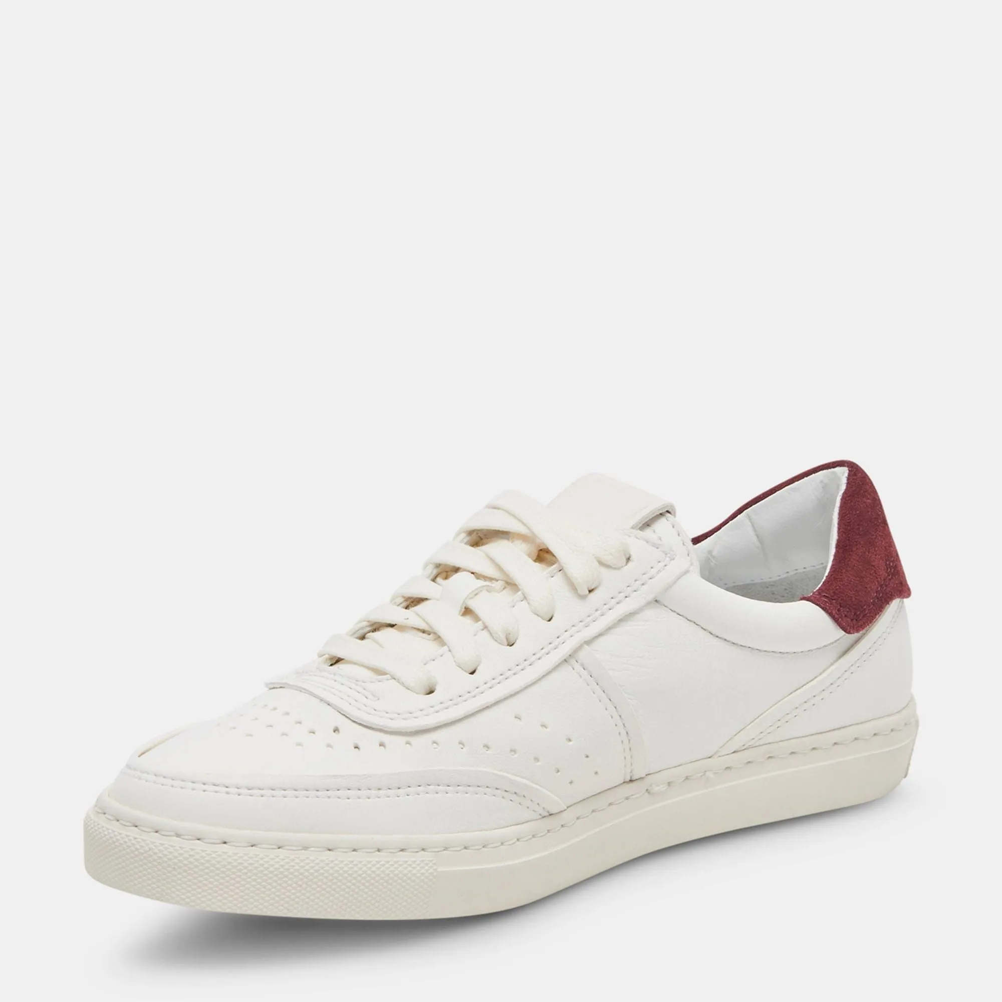 BODEN SNEAKERS WHITE MAROON LEATHER
