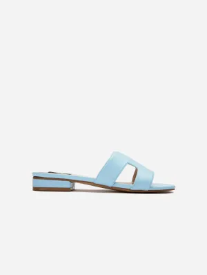 Bok Women's Vegan Leather Slider Sandals | Light Blue