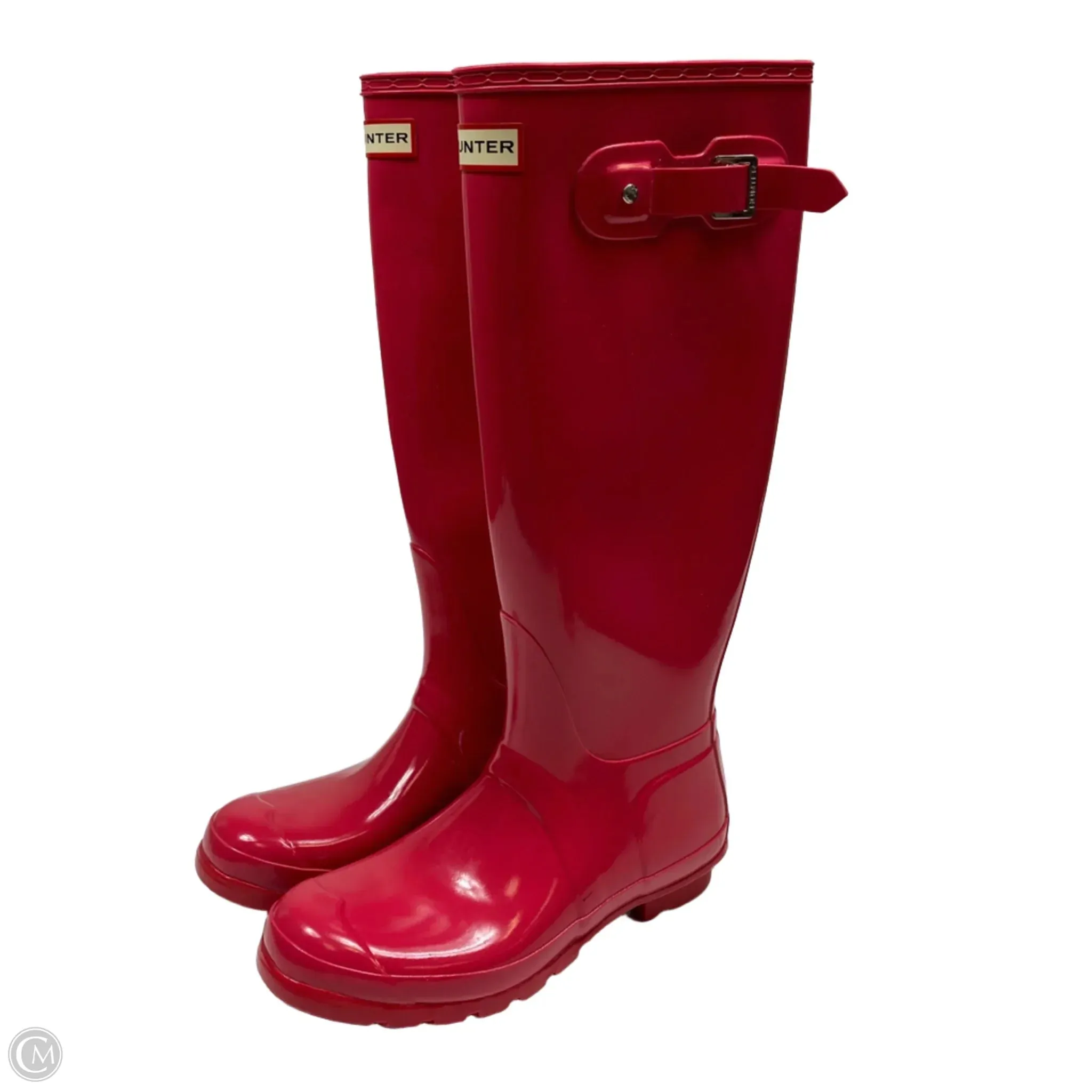 Boots Designer By Hunter In Pink, Size: 8