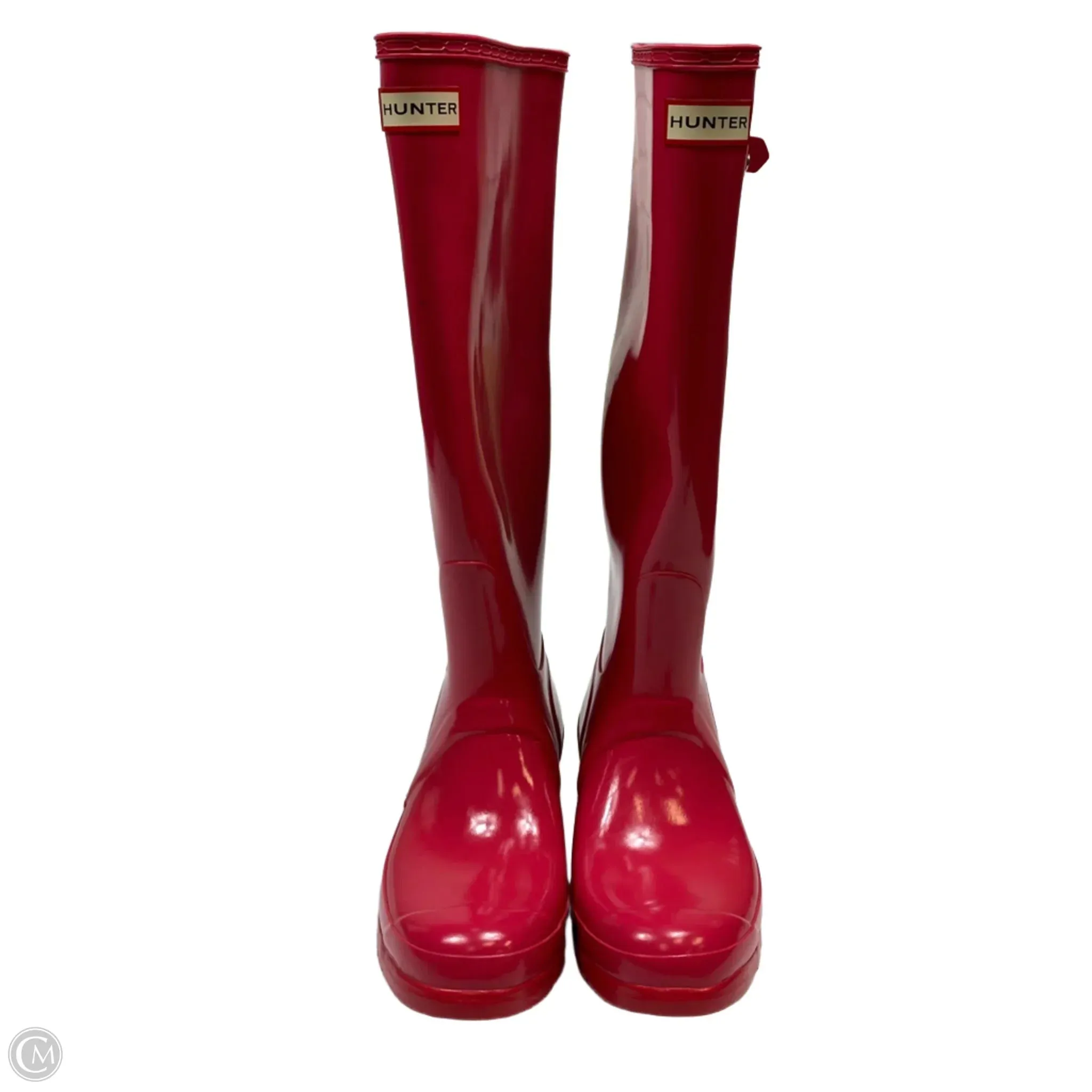 Boots Designer By Hunter In Pink, Size: 8