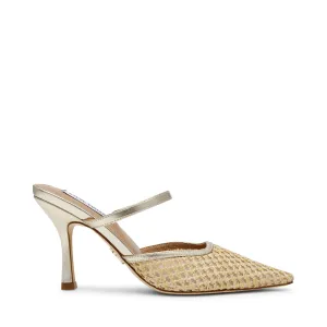 Brinley Mule GOLD RAFFIA