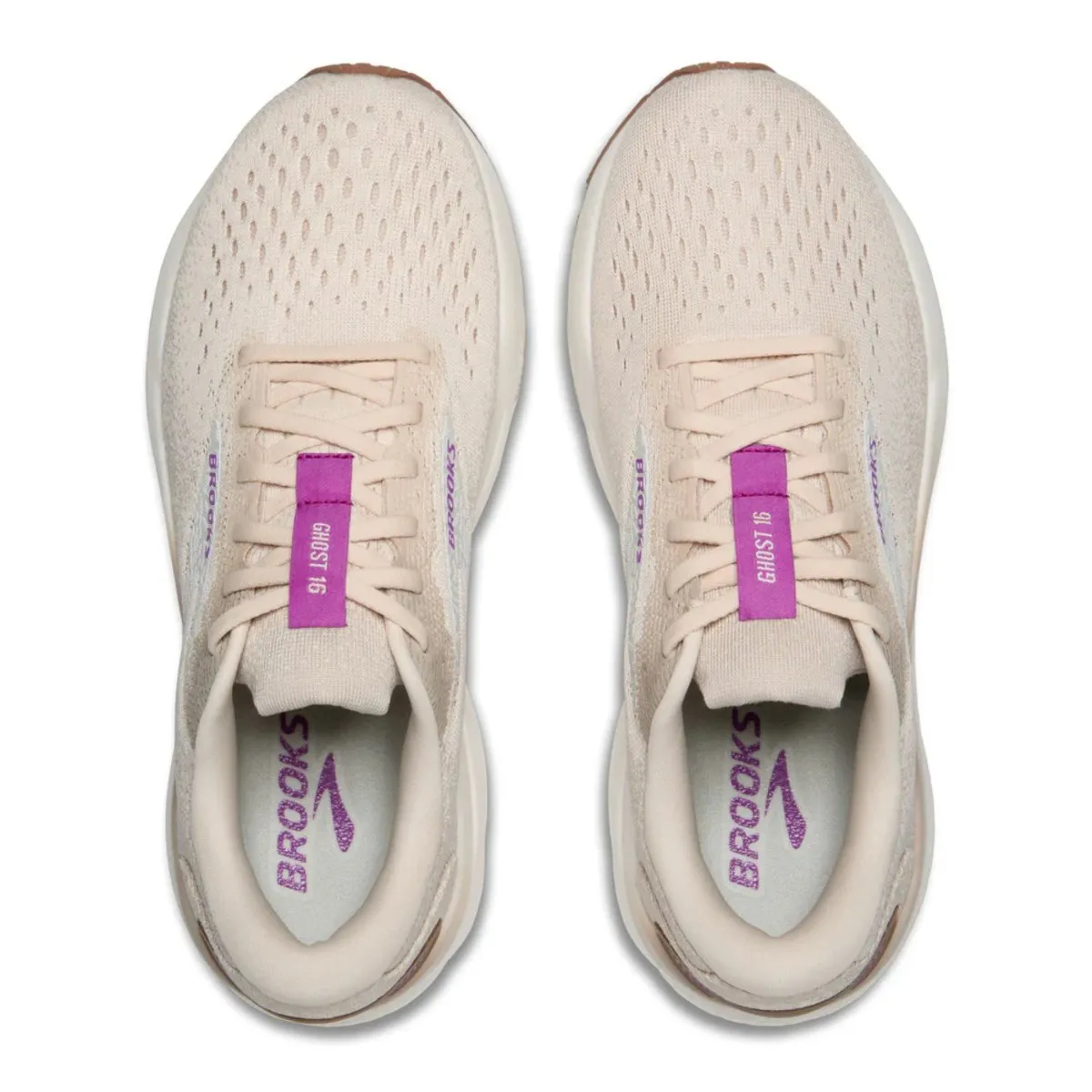 Brooks Women's Ghost 16 Almond Peach/Coconut/Purple