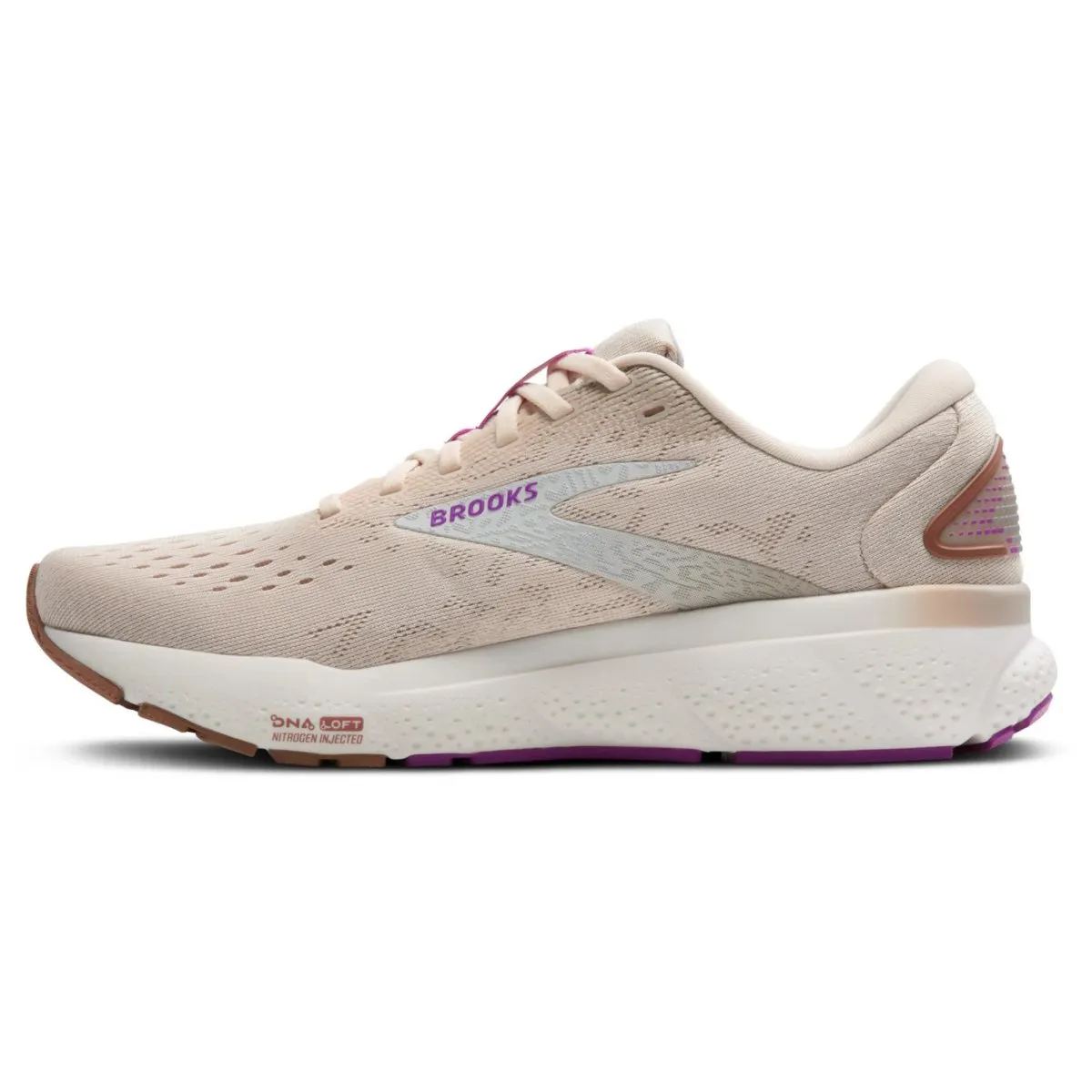 Brooks Women's Ghost 16 Almond Peach/Coconut/Purple