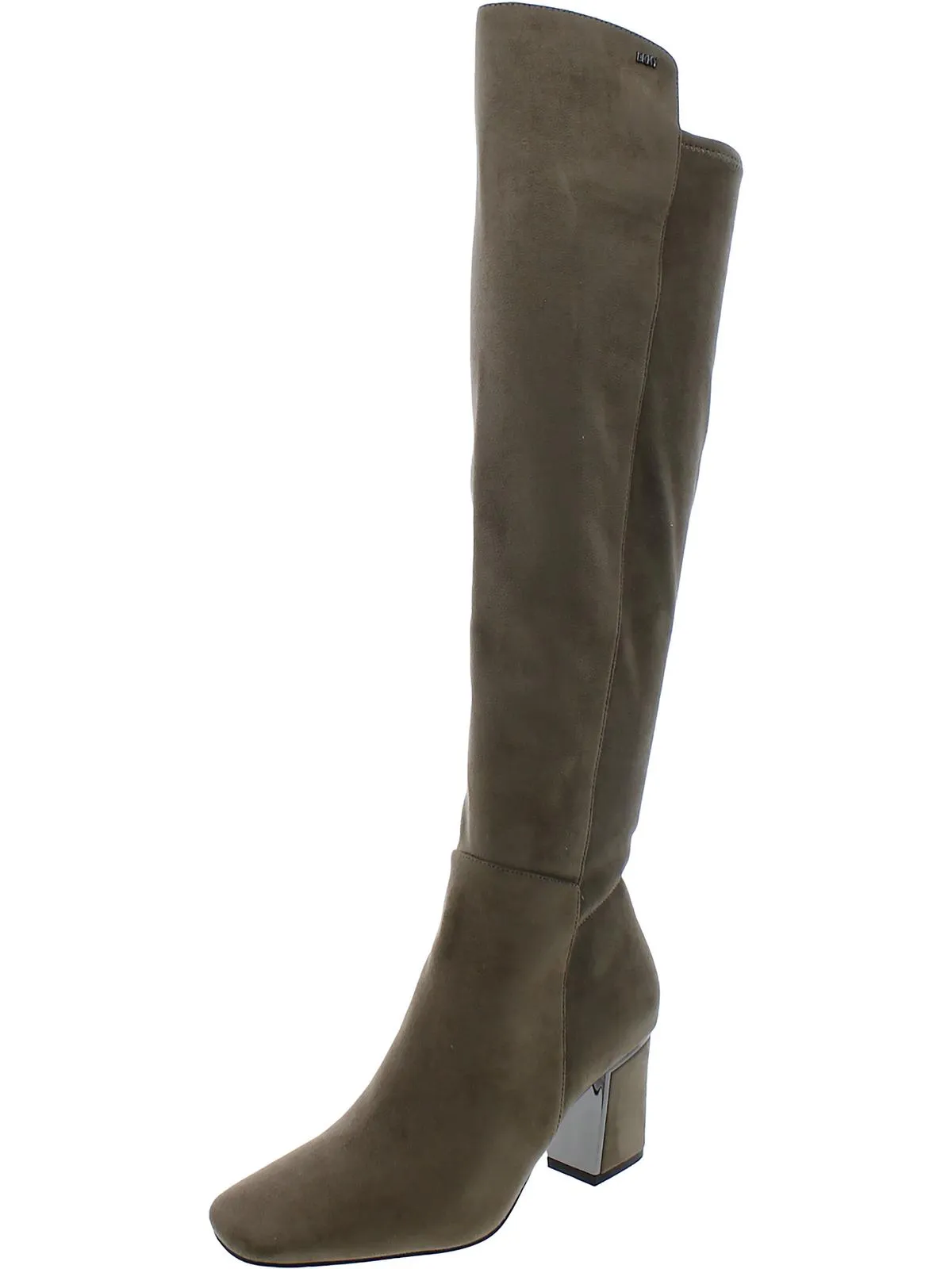 Cilli Womens Microsuede Block Heel Knee-High Boots