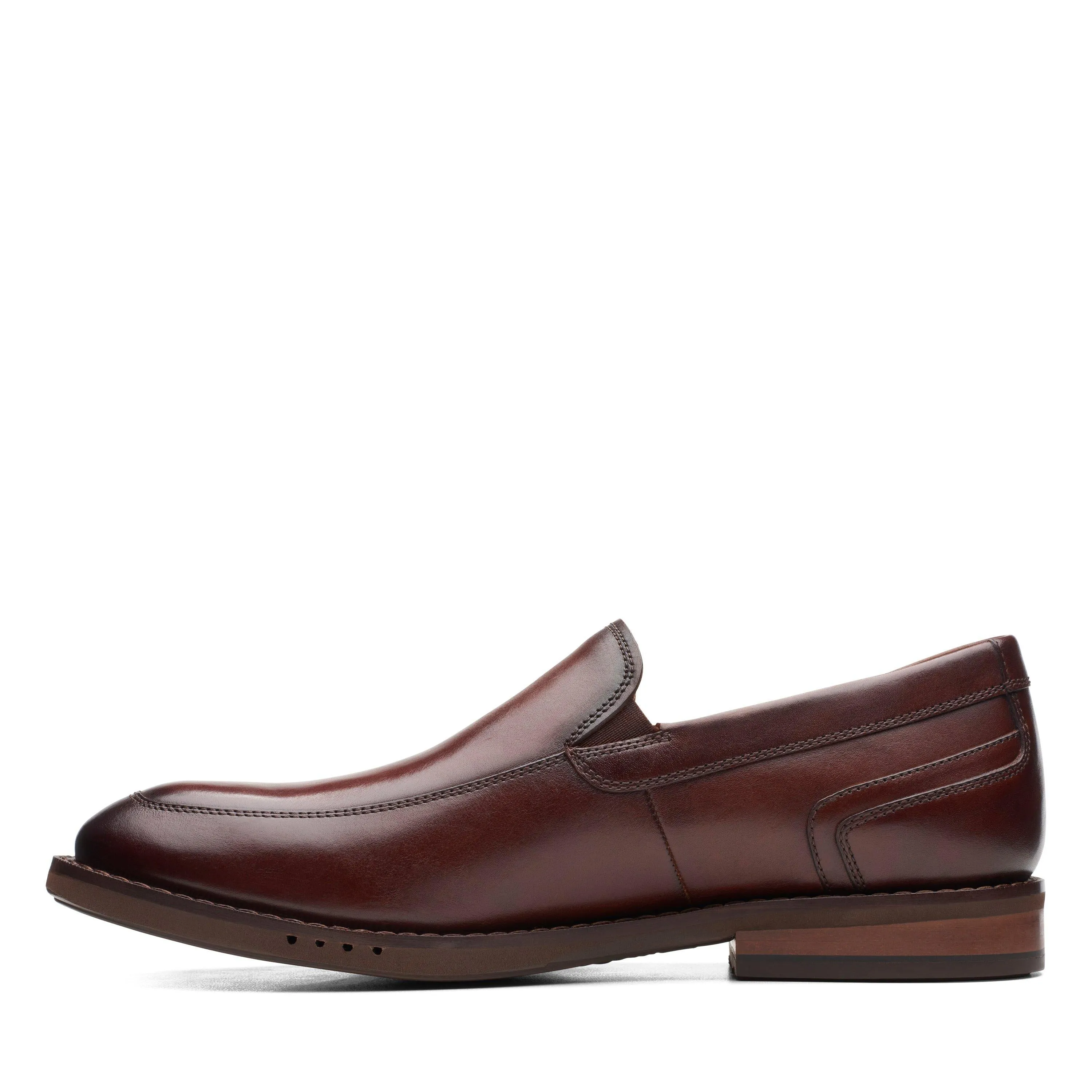 Clarks Un Hugh Step in Brown Leather