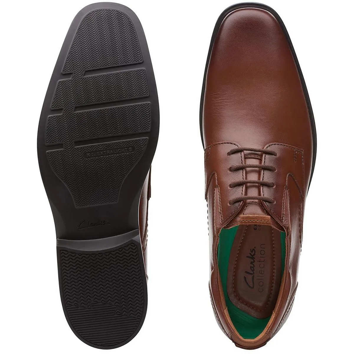 CLARKSLITE Mens Leather Pointed toe Dress Shoes
