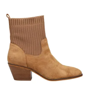 Corky's Crackling Bootie In Camel Suede