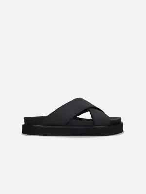 Davu Unisex Vegan Microfibre Cross Platform Sandals | Black
