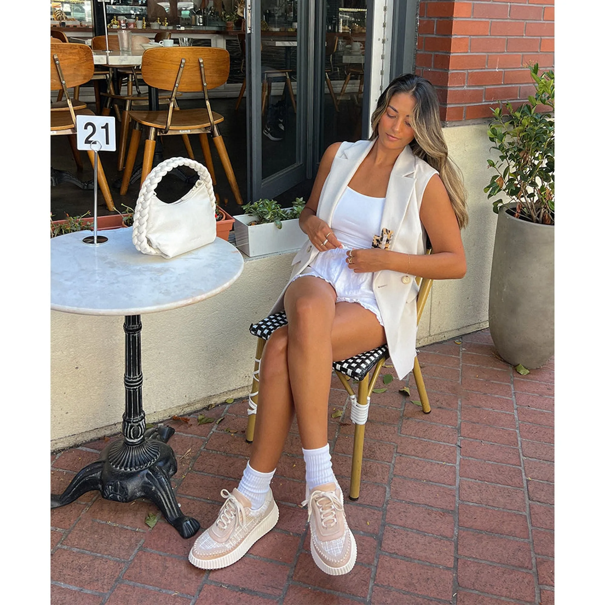 DOLEN SNEAKERS IVORY MULTI WOVEN