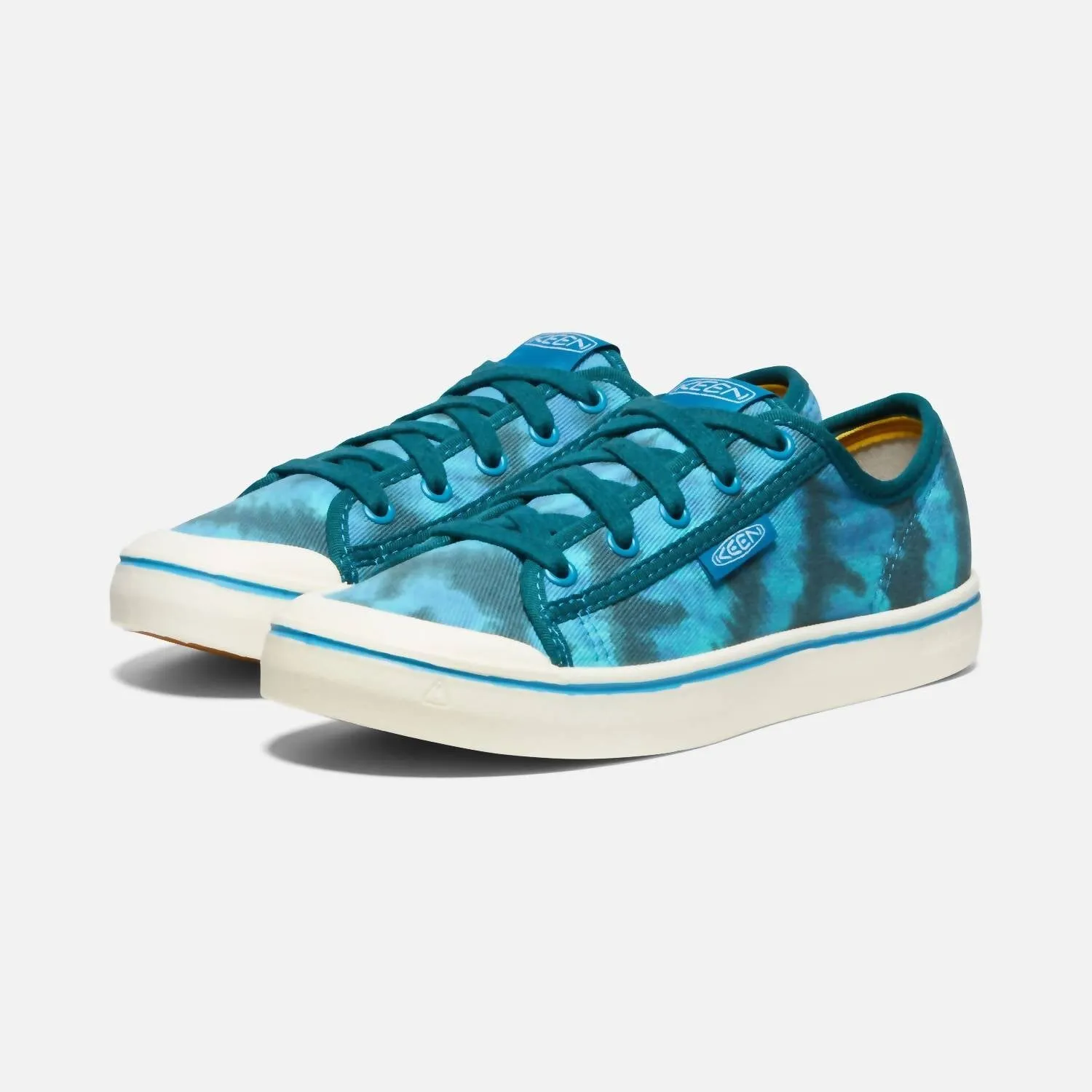 Elsa Canvas Retro Sneaker In Sea Moss Tie Dye