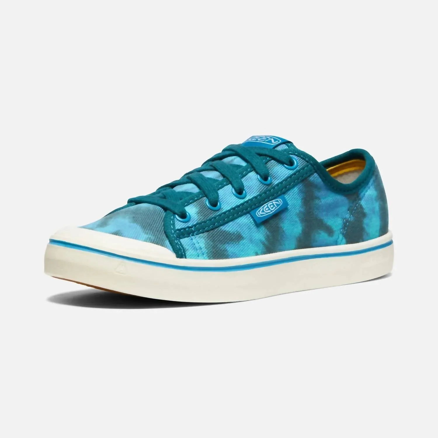 Elsa Canvas Retro Sneaker In Sea Moss Tie Dye