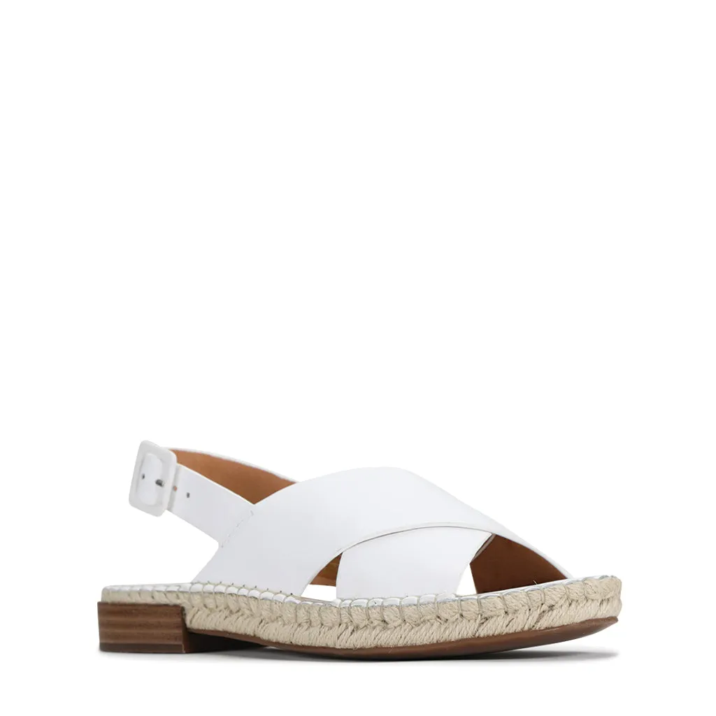 ESPEL LEATHER ESPADRILLE SLINGBACK SANDAL