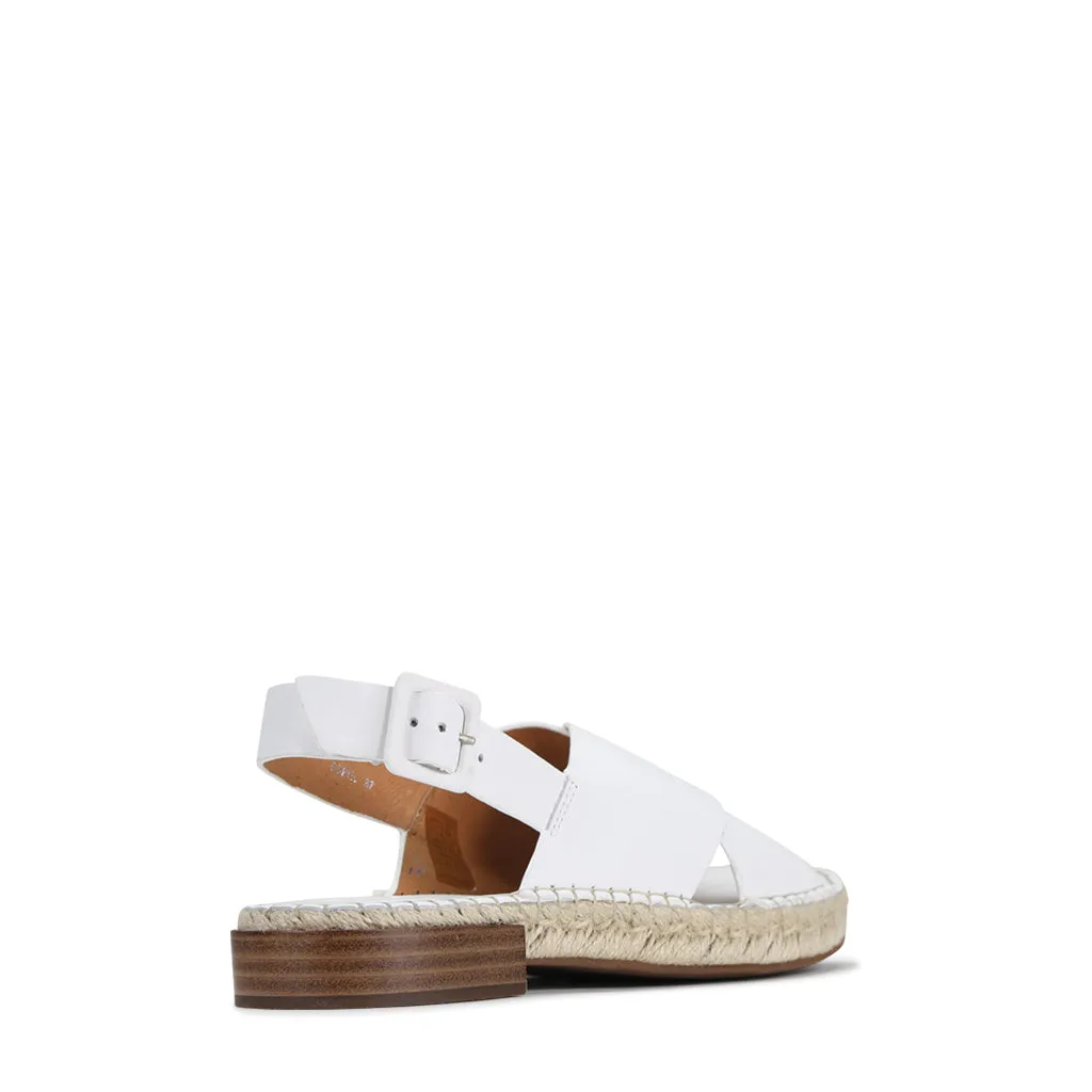 ESPEL LEATHER ESPADRILLE SLINGBACK SANDAL