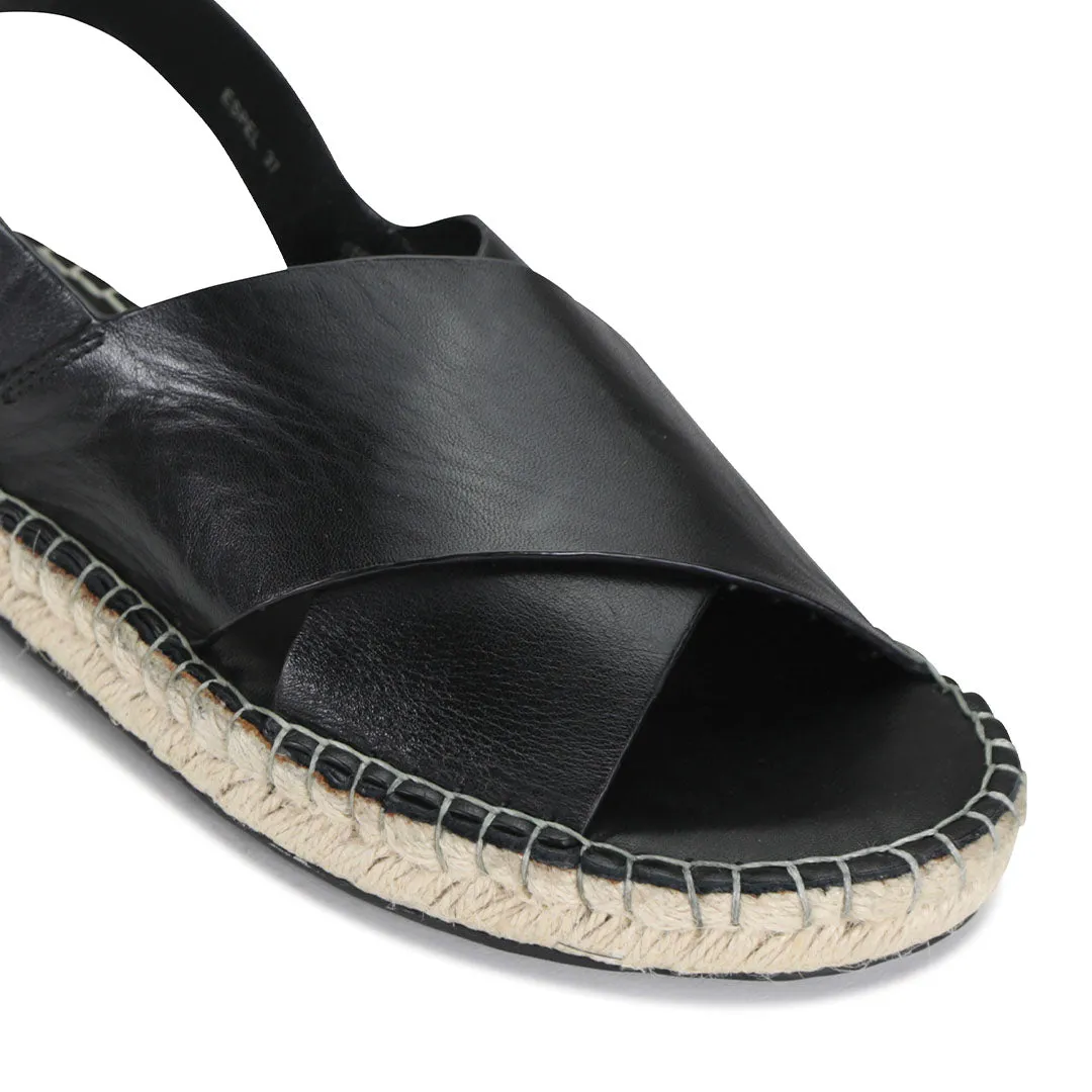 ESPEL LEATHER ESPADRILLE SLINGBACK SANDAL