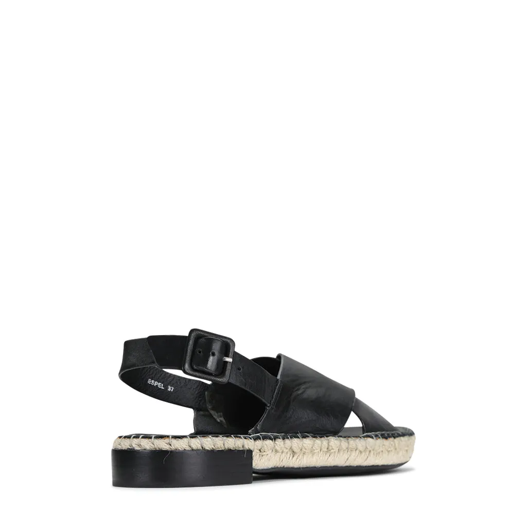 ESPEL LEATHER ESPADRILLE SLINGBACK SANDAL
