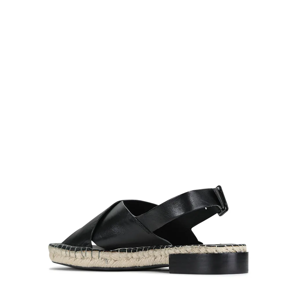 ESPEL LEATHER ESPADRILLE SLINGBACK SANDAL