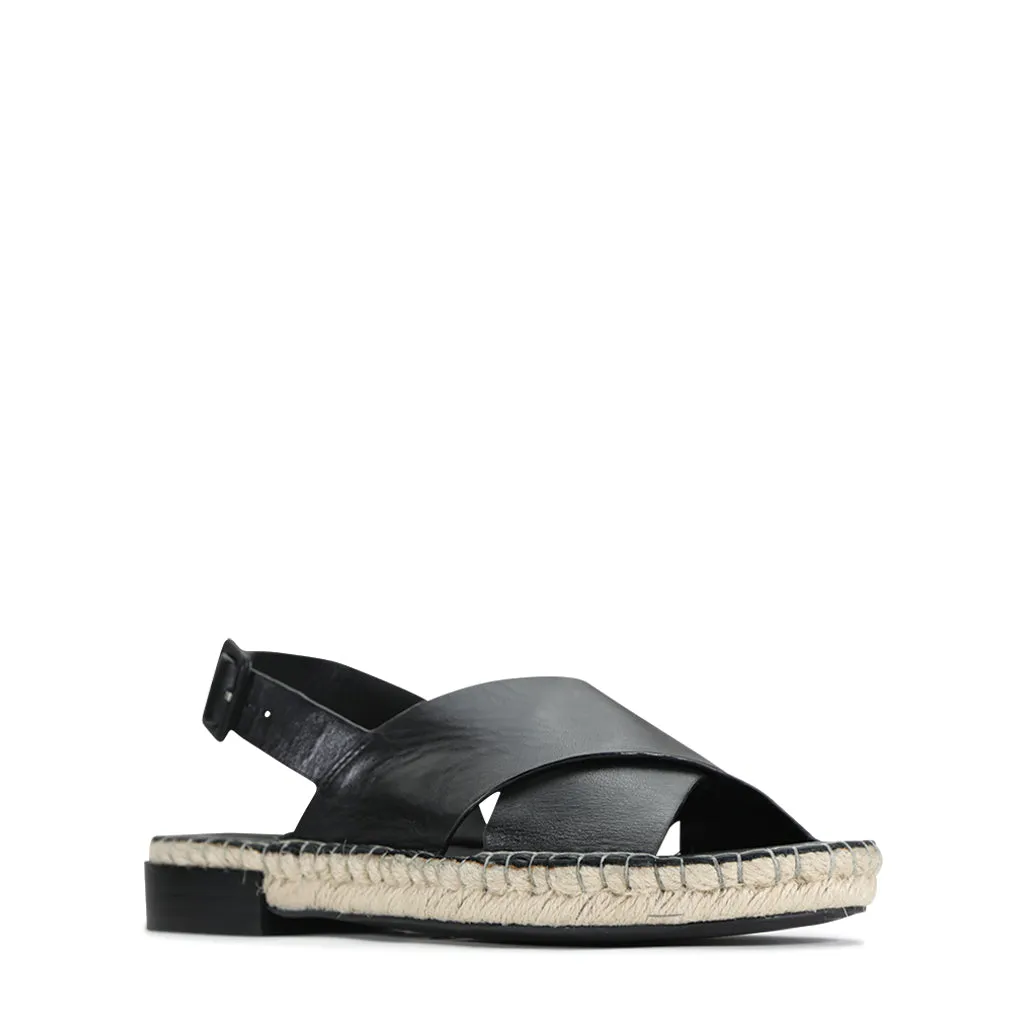 ESPEL LEATHER ESPADRILLE SLINGBACK SANDAL