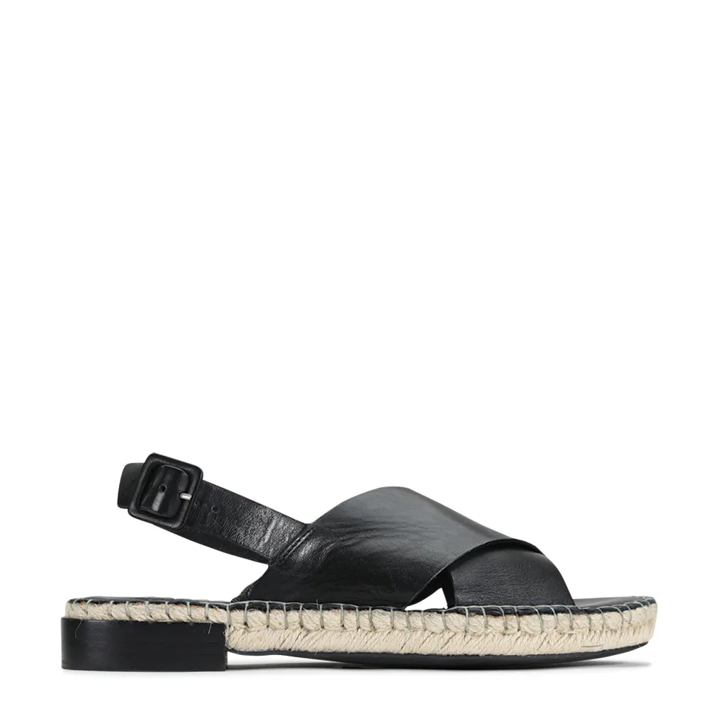 ESPEL LEATHER ESPADRILLE SLINGBACK SANDAL