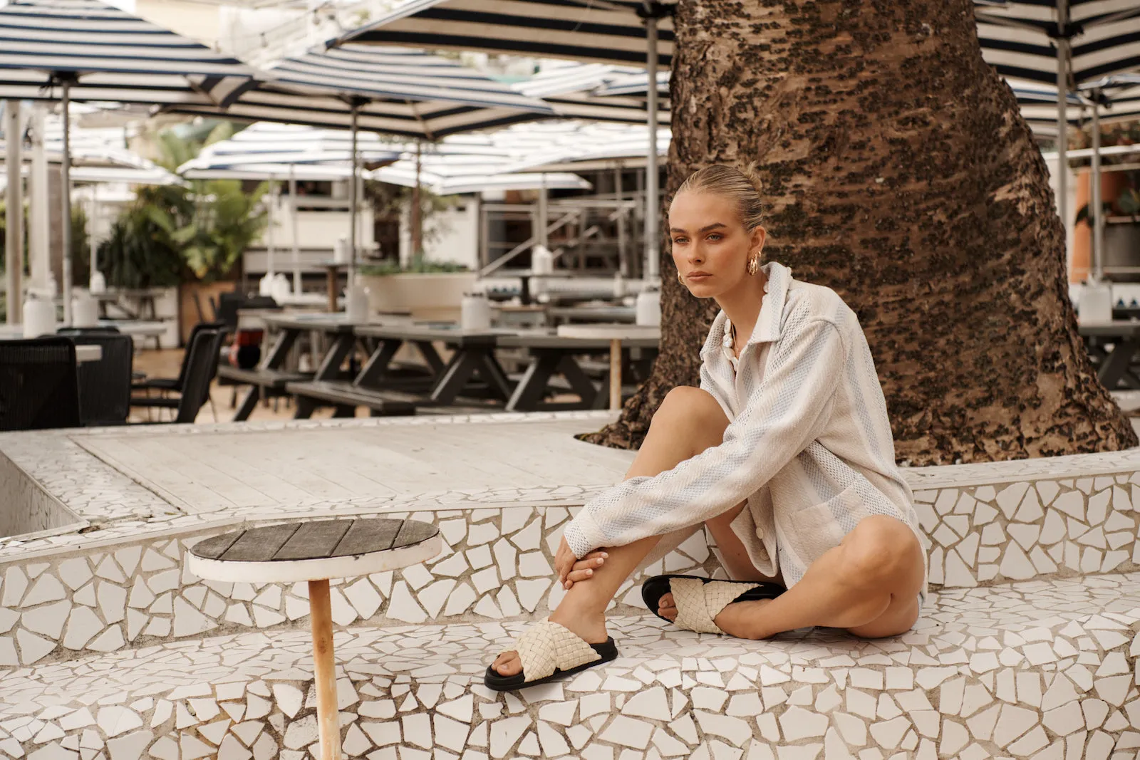 Evelyn Footbed Off White