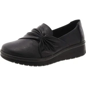 Faith Womens Leather Slip On Casual And Fashion Sneakers