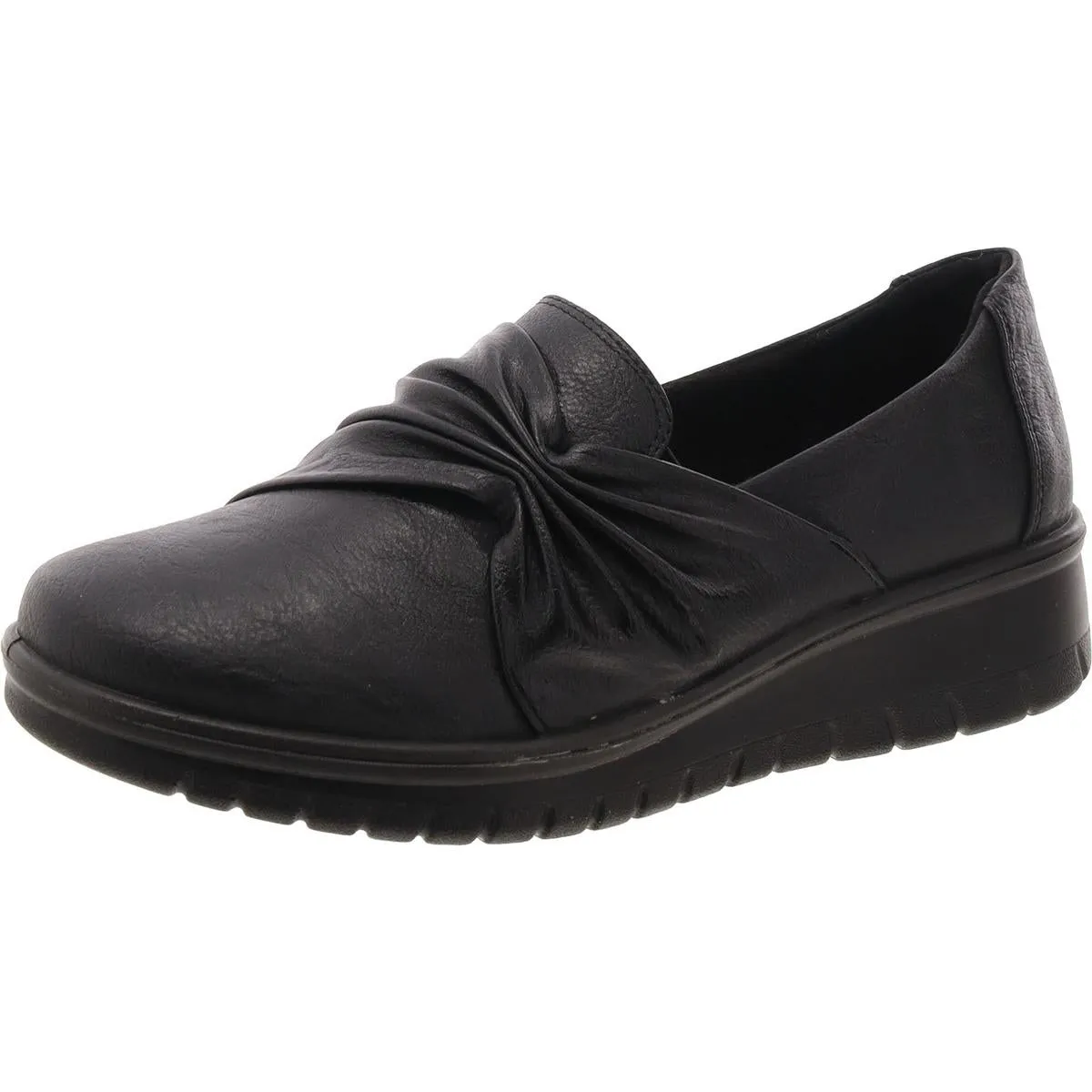 Faith Womens Leather Slip On Casual And Fashion Sneakers