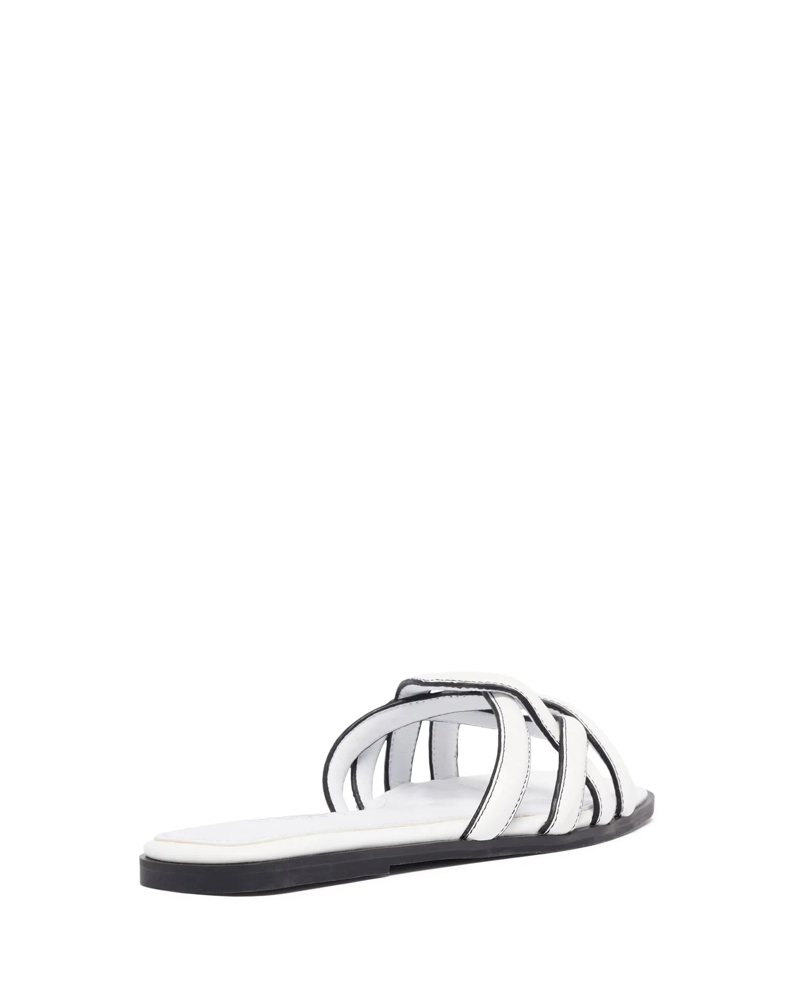 Gabrielle Flat Sandal White Burnished