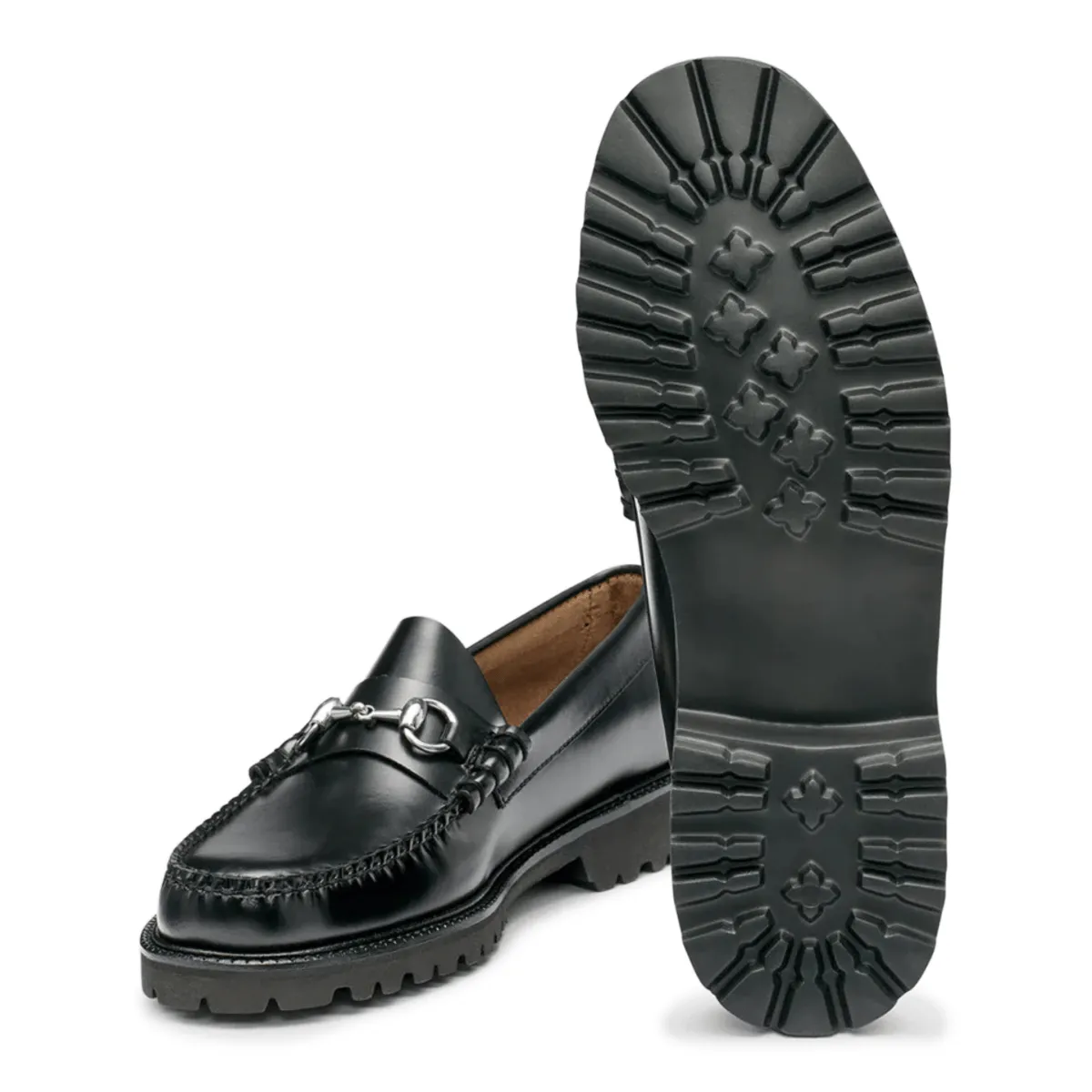 G.H. Bass Men's Lincoln Bit Lug WeeJun Black Leather
