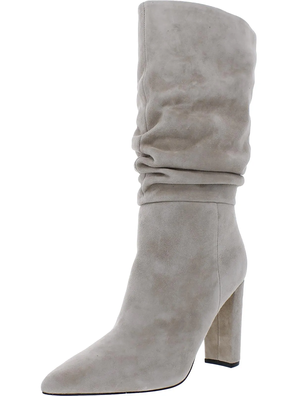 Gomer  Womens Leather Pointed Toe Mid-Calf Boots