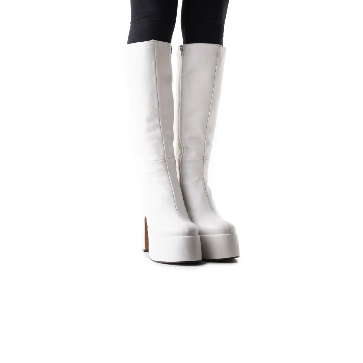 Groovy White Leather
