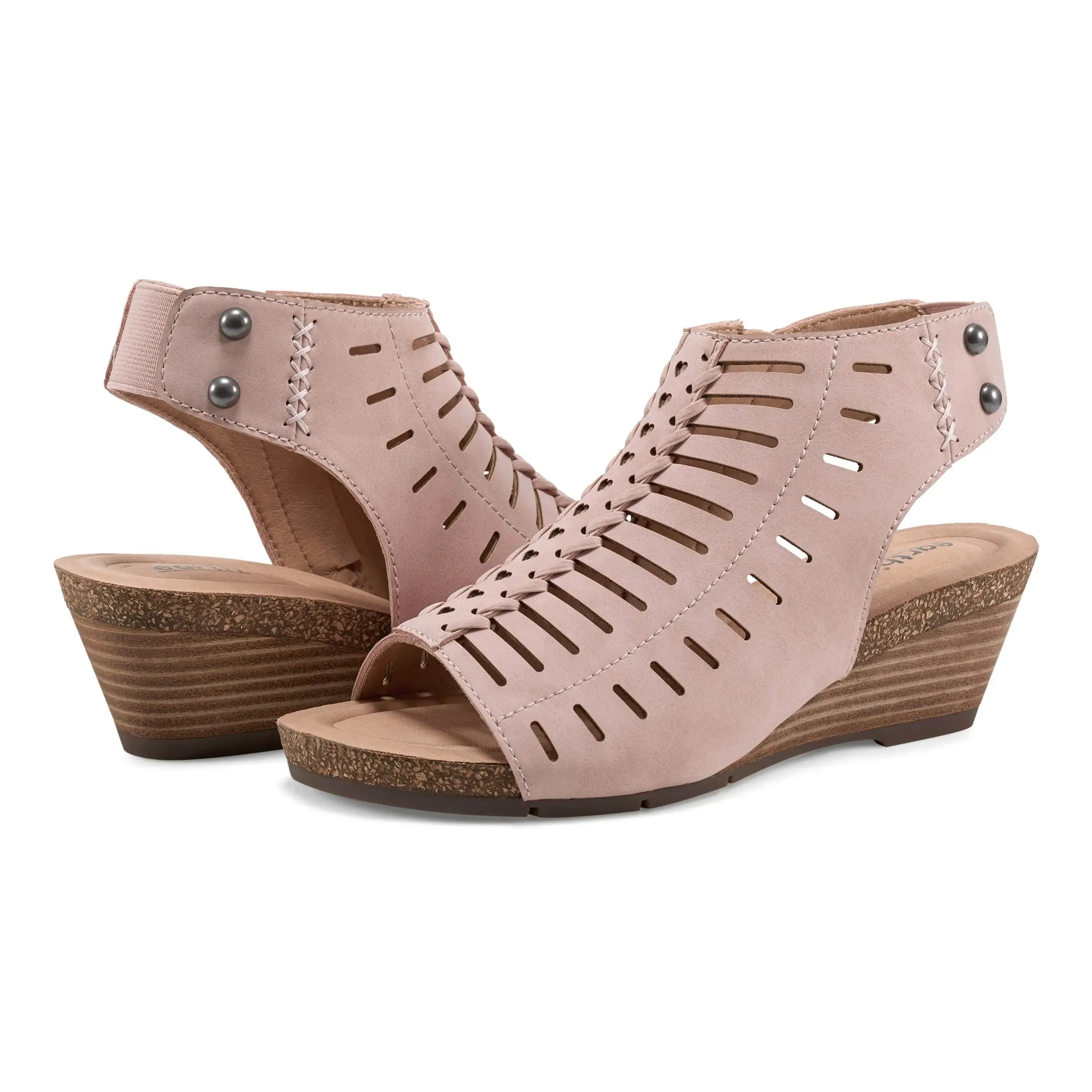 Hana Round Toe Laser Cut Dress Sandals