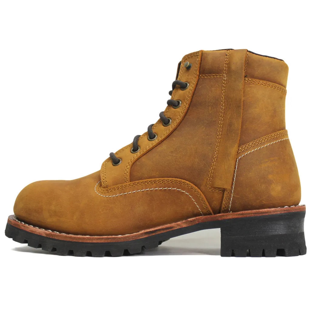 Harley Davidson Bentler 6 Inch Full Grain Leather Men's Ankle Biker Boots