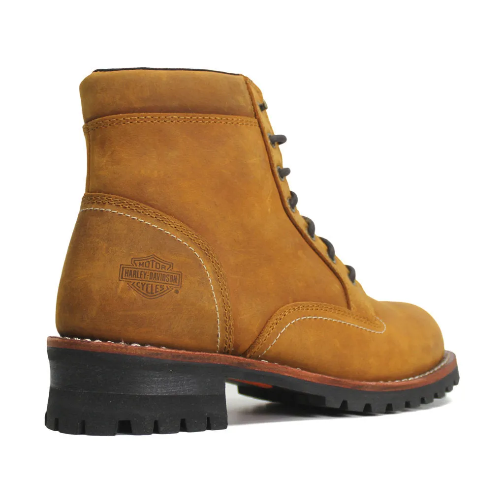 Harley Davidson Bentler 6 Inch Full Grain Leather Men's Ankle Biker Boots