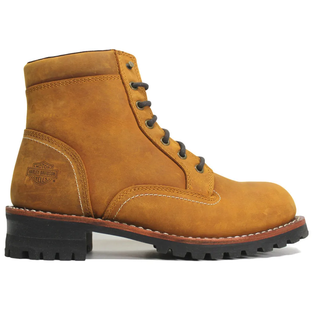 Harley Davidson Bentler 6 Inch Full Grain Leather Men's Ankle Biker Boots